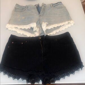 Free people eyelet shorts bundle